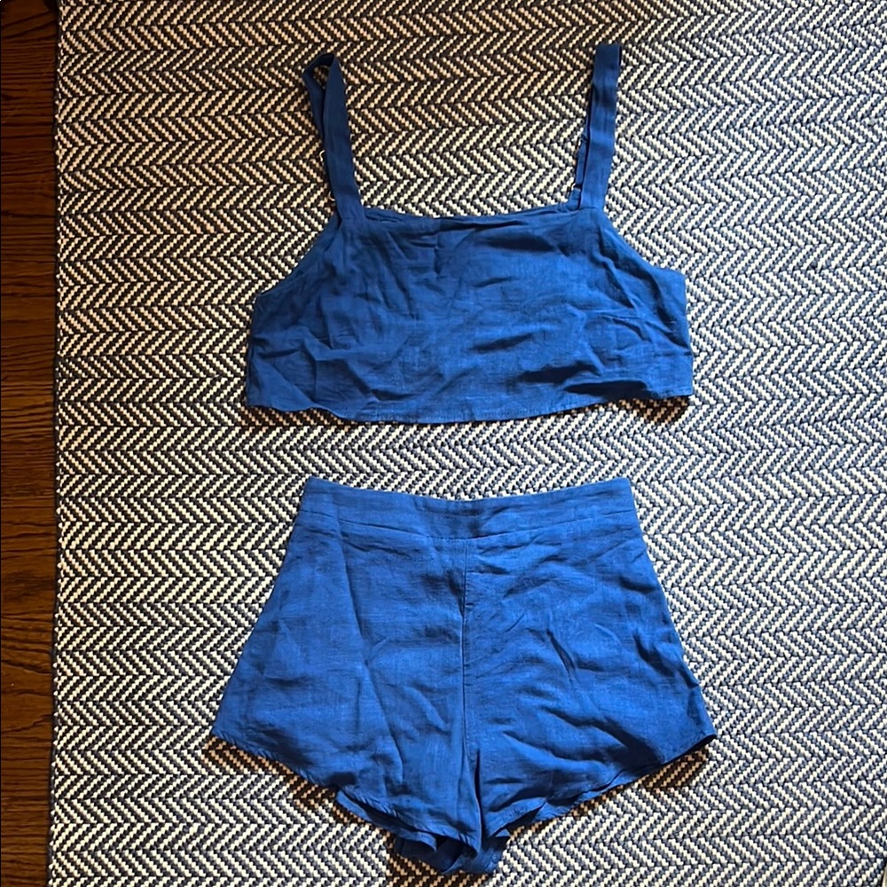 Showpo Blue Women's Shorts Set